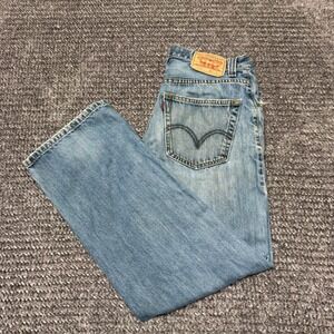 Levis 559 Mens Relaxed‎ Straight Jeans 32x30 Medium Wash Denim Distressed Y2K